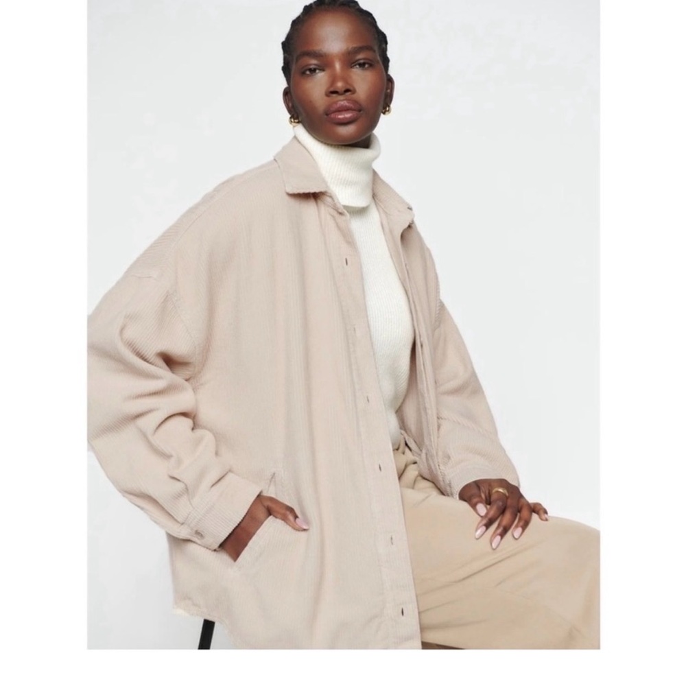 Women’s Reformation Layne Corduroy Jacket – Cement (XL)